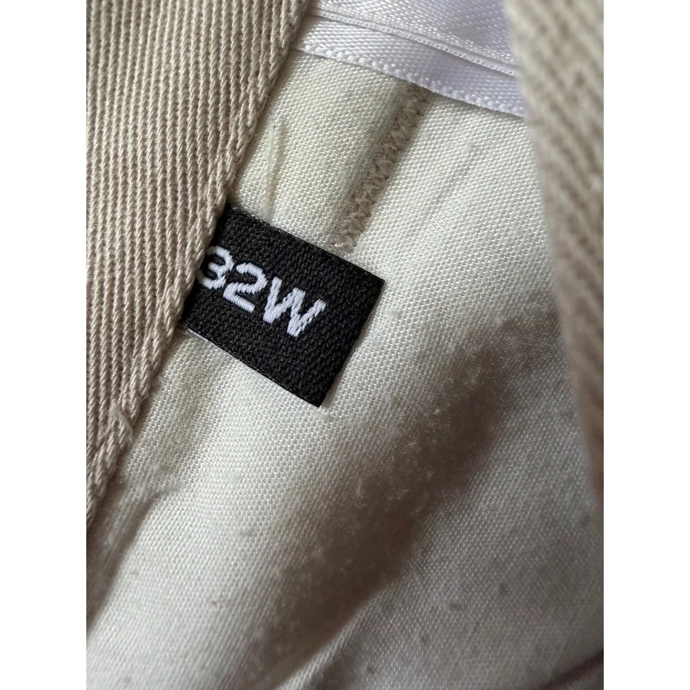 Ashworth Golf Mens 32W Pleated Khaki Shorts EZTECH HIDEF Luxury Cotton Stone